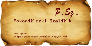 Pokoráczki Szalók névjegykártya